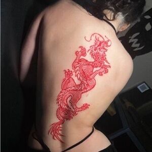 Red Dragon Tattoo Art Print